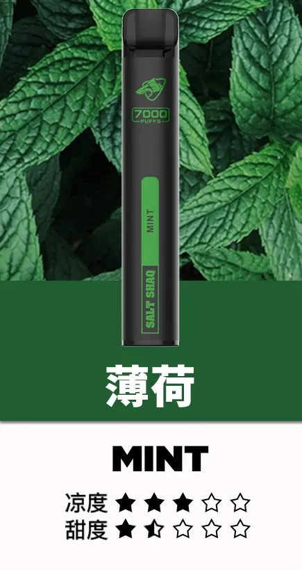 鯊克Salt Shaq 7000口 拋棄式電子菸 一次性霧化棒